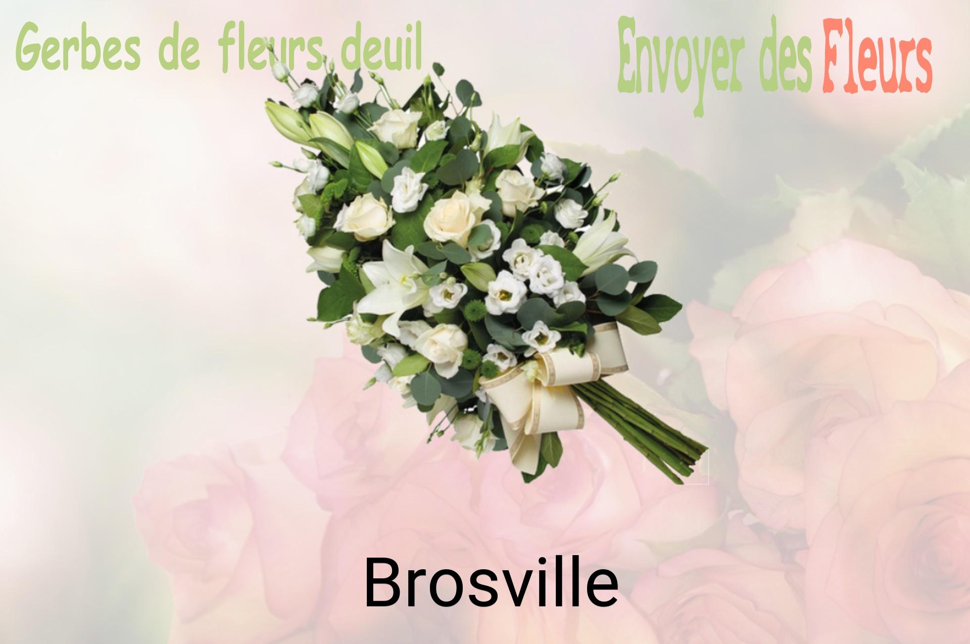 Gerbe de fleurs de deuil livrée à Brosville